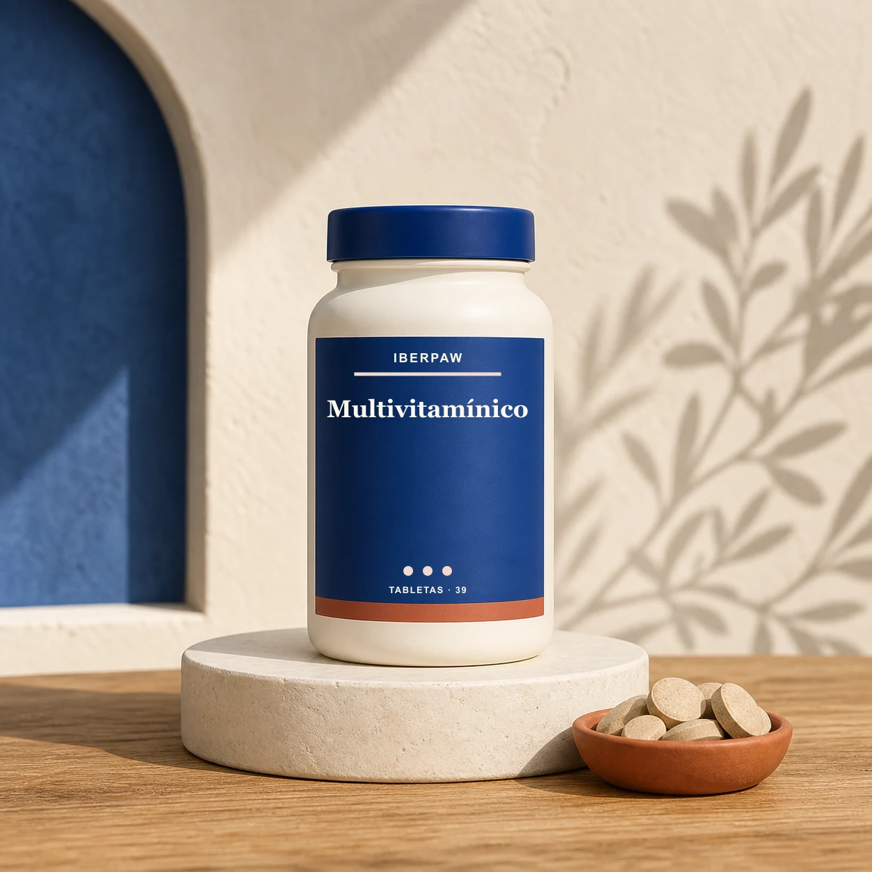 Envase Iberpaw de multivitamínico en tableta para proyecto de marca blanca